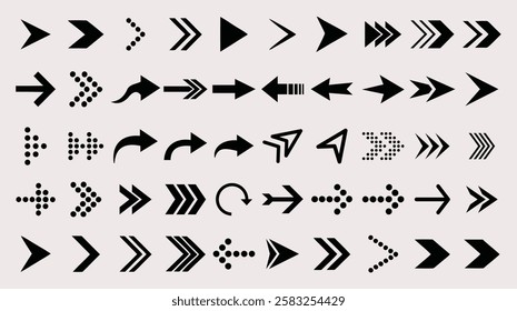 Arrow icon set. Modern simple arrows