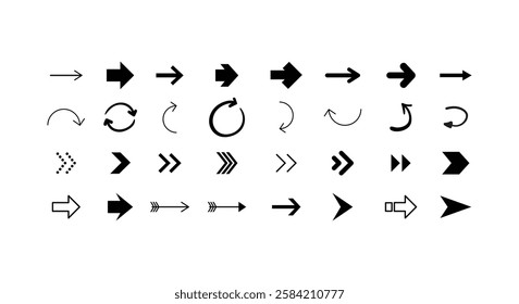 Arrow icon set. Modern simple arrows. Vector illustration.