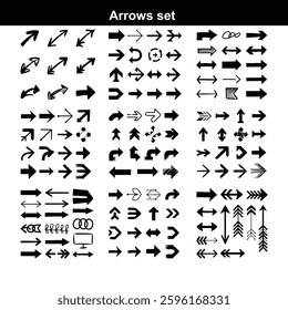 Arrow icon set. Modern simple arrows. Vector illustration.