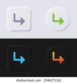 Arrow Icon set, Multicolor neumorphism button soft UI Design for Web design, Application UI and more, Button, Vector.