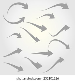 arrow icon set on white background : arrow vector