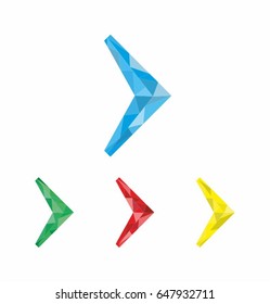 Arrow icon set on white background vector illustration
