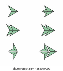 Arrow icon set on white background vector illustration