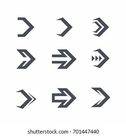 Arrow Icon set on white background vector illustration