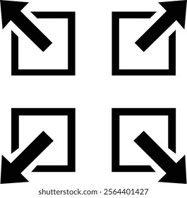 arrow icon set opposite side arrow set