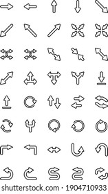 Pfeilsymbol-Set mit Rahmenstil einfach