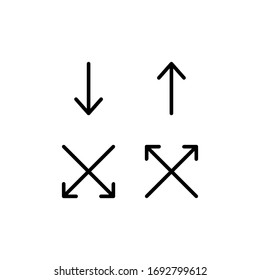 icono de flecha conjunto ilustración de diseño perfecto