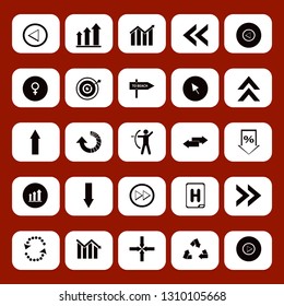 arrow icon set with reload arrow, archer and right arrow vector illustration