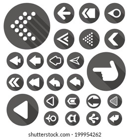 Arrow Icon Set with Shadow Set C