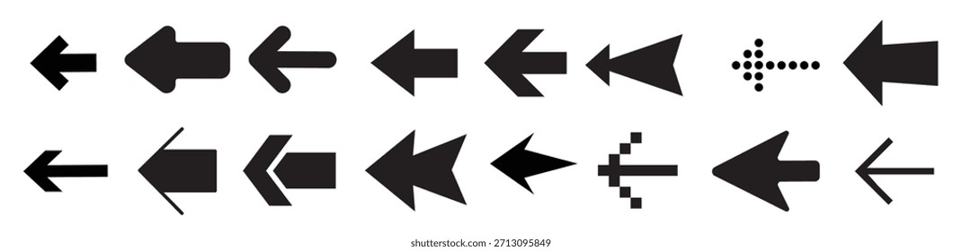 arrow icon set sign direction illustration sign collection