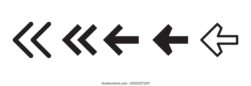 Arrow icon set, Arrow sign flat trendy style illustration on white background..eps