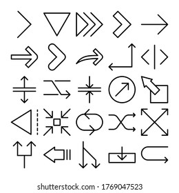 Arrow icon set. Simple vector illustration pack