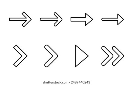 Ensemble d'icônes de flèche. Symbole de flèche. Signe flèche pour votre web design.