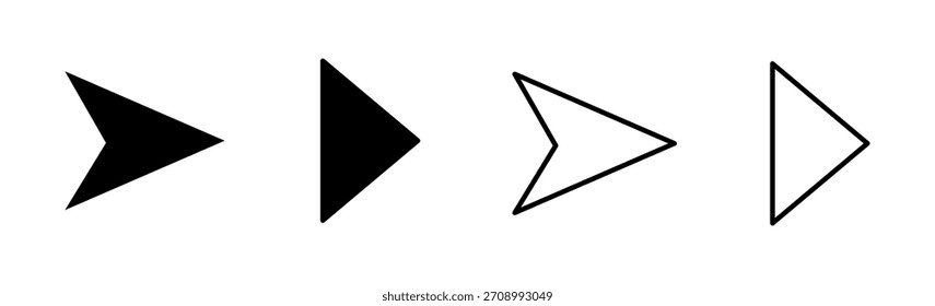 Pfeil-Symbol gesetzt. Pfeilsymbol. Pfeilzeichen für Ihr Webdesign.