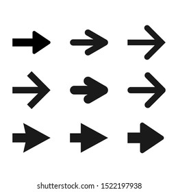 Arrow icon set. Arrow symbol. Arrow icon for your web design