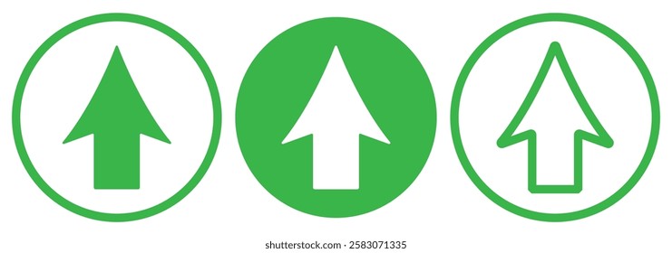 up arrow icon set. This rounded flat symbol. Rounded arrow up icons. grow arrow. vector illustration eps 888
