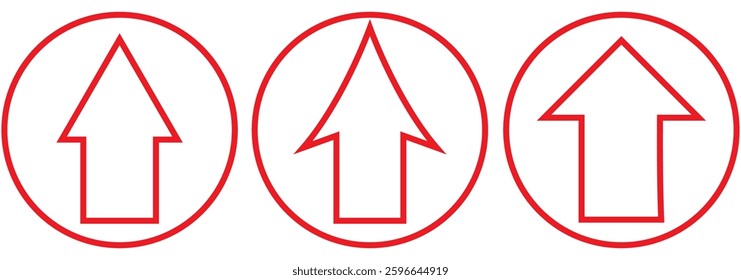 up arrow icon set. This rounded flat symbol. Rounded arrow up icons. grow arrow. vector design eps 10 
