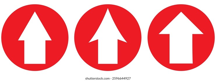 up arrow icon set. This rounded flat symbol. Rounded arrow up icons. grow arrow. vector design eps 10 