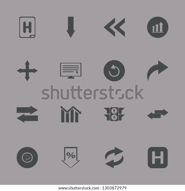 Arrow Icon Set Traffic Signs Left Stock Vector (Royalty Free ...