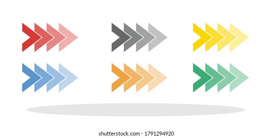 Arrow icon set in trendy flat style. Arrows symbols for your web site design, logo, app, UI Vector EPS 10.