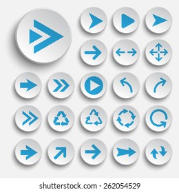 Arrow icon set. Vector.