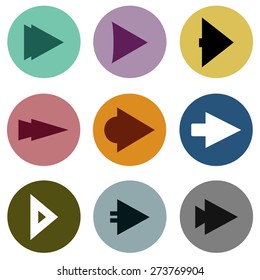 Arrow icon set vector 