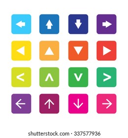 Arrow icon set. Vector.