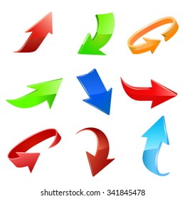 Arrow icon set. Vector