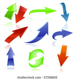 Arrow icon set. Vector