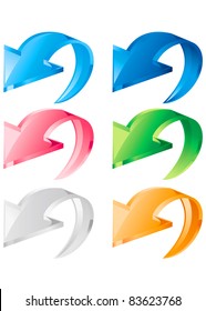 Arrow icon set. Vector