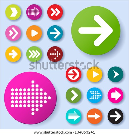 Arrow icon set. Vector.