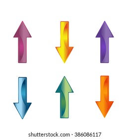 Arrow icon set. Vector. Arrow abstract logo template. 