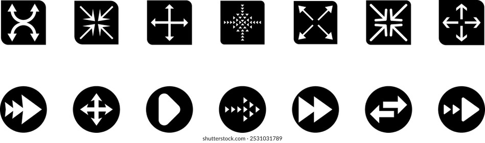 Arrow icon set, Arrow vector icon. Arrows vector illustration collection,