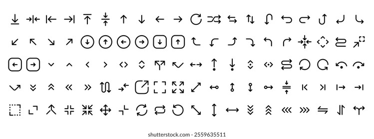 Arrow icon set. set of vector arrows