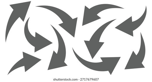 Conjunto de iconos de flecha, Vector de iconos de flecha . Vector de icono de flecha negra larga hacia arriba. flecha que apunta hacia arriba.