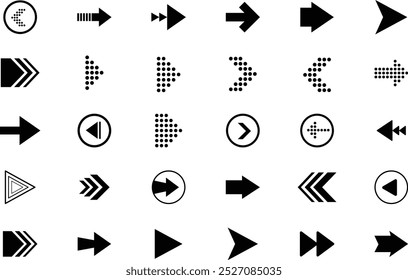 Arrow icon set. Arrow vector. Collection of different arrow signs. Arrows icons. Arrows vector illustration collection.