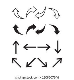 arrow icon set vector design eps 10