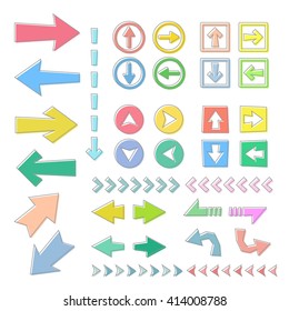 Arrow icon set, vector EPS 10 illustration