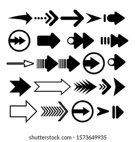 Arrow icon. Set vector flat arrows. Collection of concept arrows for web design, mobile apps, interface and more