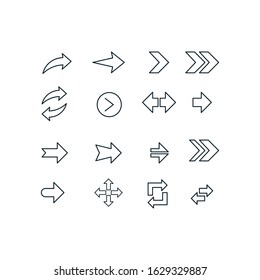	
Arrow icon. Set of vector flat arrows. Collection of concept arrows for web design, mobile apps, interface and more.
