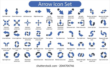 Arrow icon set, Vector graphics