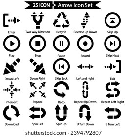 Arrow Icon Set, Vector graphics 