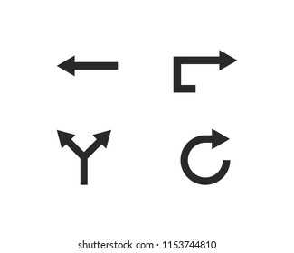 Arrow icon set vector illustration Logo Template design
