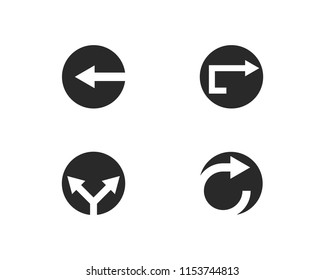 Arrow icon set vector illustration Logo Template design