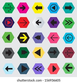 Arrow Icon set vector illustration collection