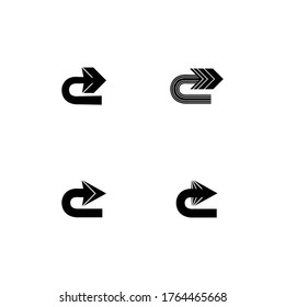 Arrow icon set vector illustration Logo Template design