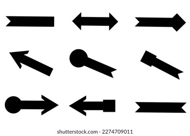 Icono de flecha conjunto ilustración vectorial, diseño de sitio web 