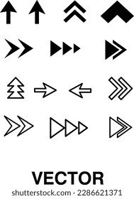 Arrow icon set vector illustration on white background..eps