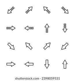 Arrow icon set vector illustration