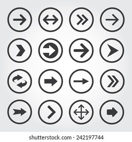 Arrow icon set. Vector illustration